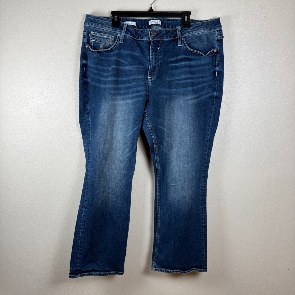 Vigoss Womens Plus Size‎ 22 Bootcut Jeans Medium Wash Stretch Blue Denim Pants